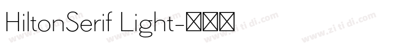HiltonSerif Light字体转换